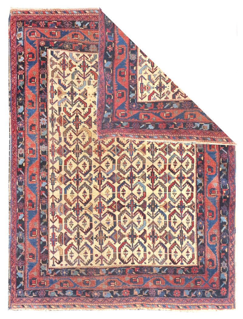 Antique Tribal Afshar Rug 4'0'' x 4'6''