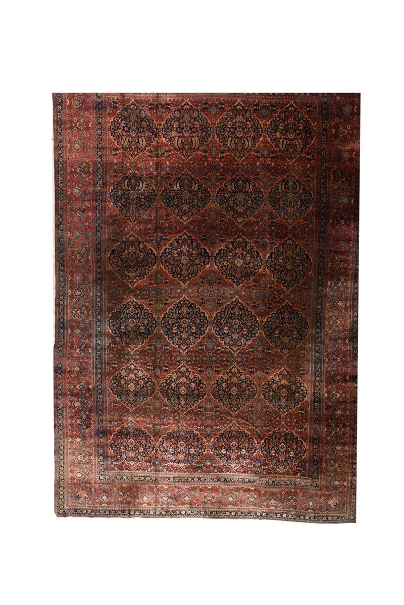 Antique Mohtasham Kashan Rug 13'3'' x 20'4''