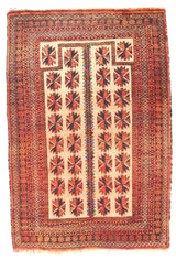 Iran Persian Balouch Wool on wool 3'2''x4'2''