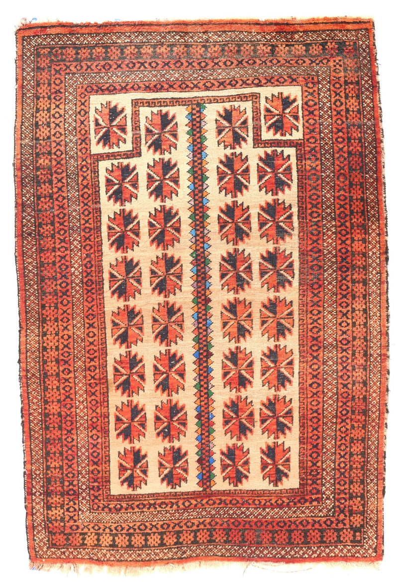 Iran Persian Balouch Wool on wool 3'2''x4'2''
