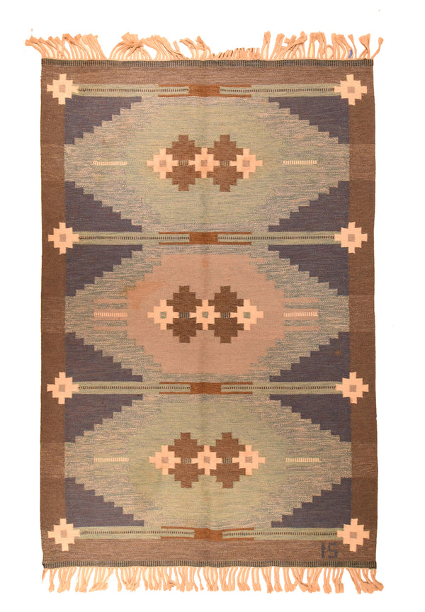 Sweden Kilim Wool on Cotton 5'5''x8'